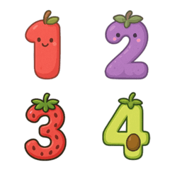 cute fruit number
