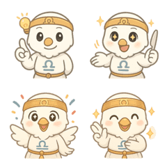 Libra Emoji Stickers: Dove Character