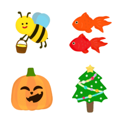 かわいくて使いやすいイベント絵文字動く