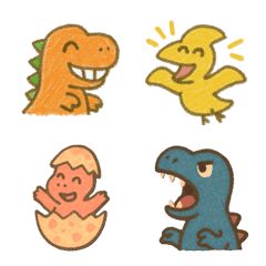 Cute Dinosaur Emoji vol.1