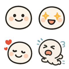 White Mochi Emoji vol.1