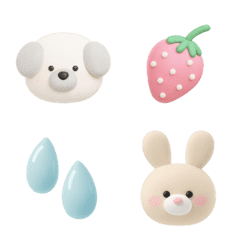 ふんわりカラー3D絵文字