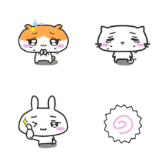 Easy to use! Hamster and friend's emoji.