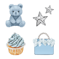 Light Blue Emojis - Bear, Hearts & More – LINE Emoji | LINE STORE