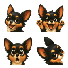 MOMO-chan of Black Chihuahua Emoji
