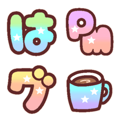 ゆめかわグラデ♡ひらがなカナ♡英数字