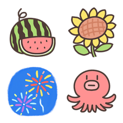 季節＊夏絵文字①（子育てさんなど連絡用）