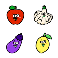 cute food round and round animation