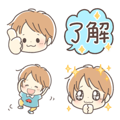 育児ママ＆パパへ☆幼児の絵文字　男の子