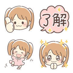 育児ママ＆パパへ☆幼児の絵文字　女の子