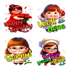 Cute girl : Cheer Up!(Emoji) (Eng)