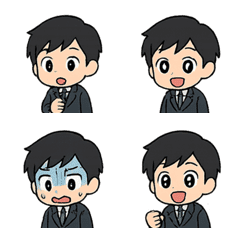 デフォルメ可愛い系新人サラリーマン