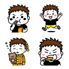 Cute Boy Daily Emojis