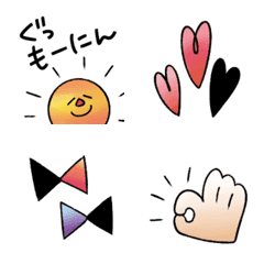 大人かわいいグラデの絵文字