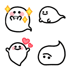 Smiling ghost animated emoji