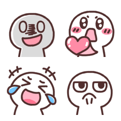 シンプルくんの絵文字 リアクション大きめ
