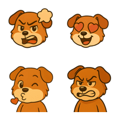 Fluffy Puppy Emoji Pack