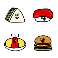 cute food round and round animation2