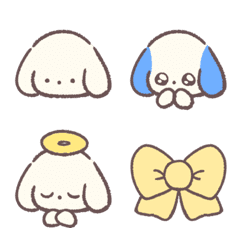 しろくてふわふわな犬の絵文字