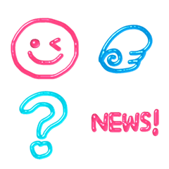 ぷるぷるゼリーの線画絵文字