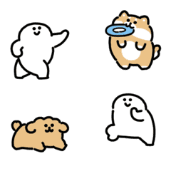 にっこりマンと愛犬 動く絵文字