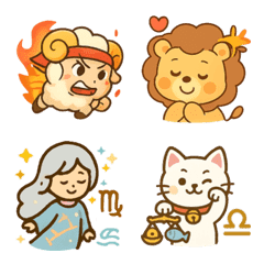 Sparkling Zodiac Animal Emojis