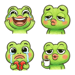 kawaii Tiny Frog WaPu Emojis Vol.1
