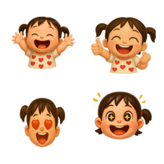 Cute Twin-Tail Girl Emoji