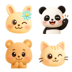 キラキラ瞳の動物絵文字2