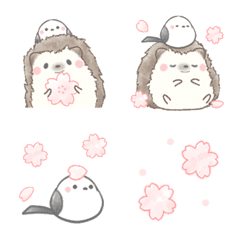 Hedgehog and Shimaenaga*Emoji 7