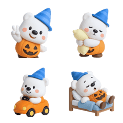 白熊萬聖節表情符號