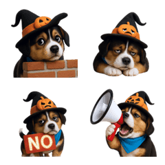 小狗萬聖節表情符號