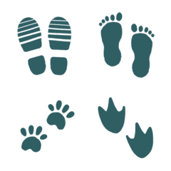 可愛腳印˙動物足跡(湖水綠)