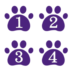 軟Q貓咪肉球數字符號1-40-紫色2