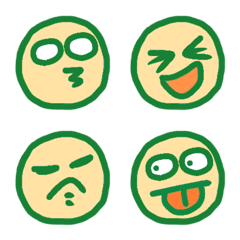 好笑的可愛表情包(綠色2)