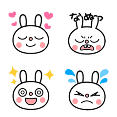 動く♪ふんわかウサギの表情絵文字