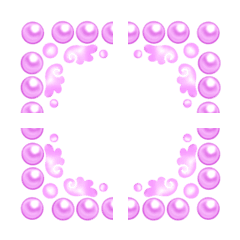 フレーム絵文字 vol.101 真珠アートピンク