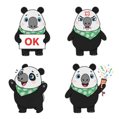 Cute Malayan Tapir Emoji