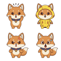 Round Icon Style Tibetan Fox Emoji