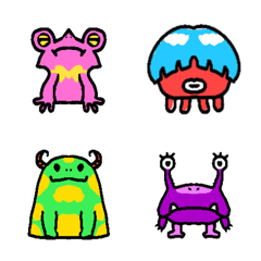 Cute Monster Emoji Pack(color)