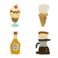 ほっこりカフェのちぎり絵　マステ