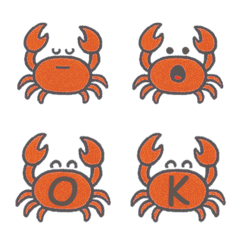可愛螃蟹表情+26英文字母(灰色)