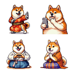 バイリンガル的 太っちょ柴犬 絵文字