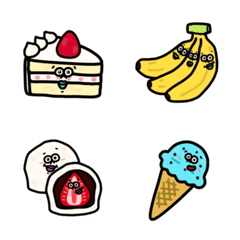 cute food round and round animation3
