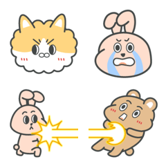 Meow Rabbit Bear – LINE表情貼 | LINE STORE