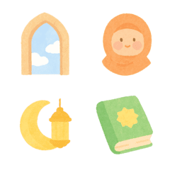 มุสลิมน่ารัก มุสลิม อิสลาม อิโมจิ