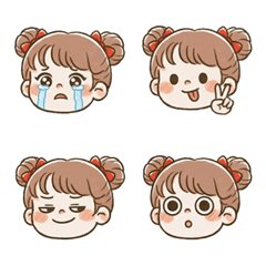 (❛◡ ❛ ) 卡娃伊女孩可愛表情貼