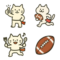 Cat playing flag football