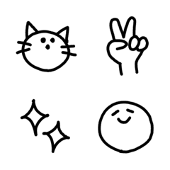 使いやすい！シンプルな絵文字／モノトーン