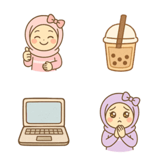 อิโมจิ มุสลิม - มินิมอล ฮิญาบ อิสลาม